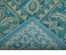 Custom Made Traditional Turkish Design Blue Hand Knotted Wool Area Rug