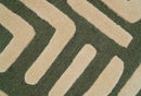 Maze Custom Made Modern Abstract Design Olive Hand Tufted Wool Area Rug