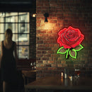 UV Printed Rose Neon Wall Art- LV0016