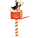 4.8 FT Christmas Lighted Penguin on Mailbox Pre-lit Xmas Decoration with 100 LED Warm White Lights by LJGDeals