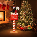 4.8 FT Christmas Lighted Penguin on Mailbox Pre-lit Xmas Decoration with 100 LED Warm White Lights by LJGDeals