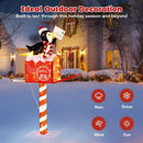 4.8 FT Christmas Lighted Penguin on Mailbox Pre-lit Xmas Decoration with 100 LED Warm White Lights by LJGDeals