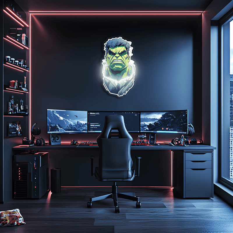 Hulk Neon Sign, Uv Print Neon, Hulk Wall Decor, Uv Print Neon Sign,Neon Light,Neon Wall Art, Neon Sign,Neon Light Sign,Neon Gifts