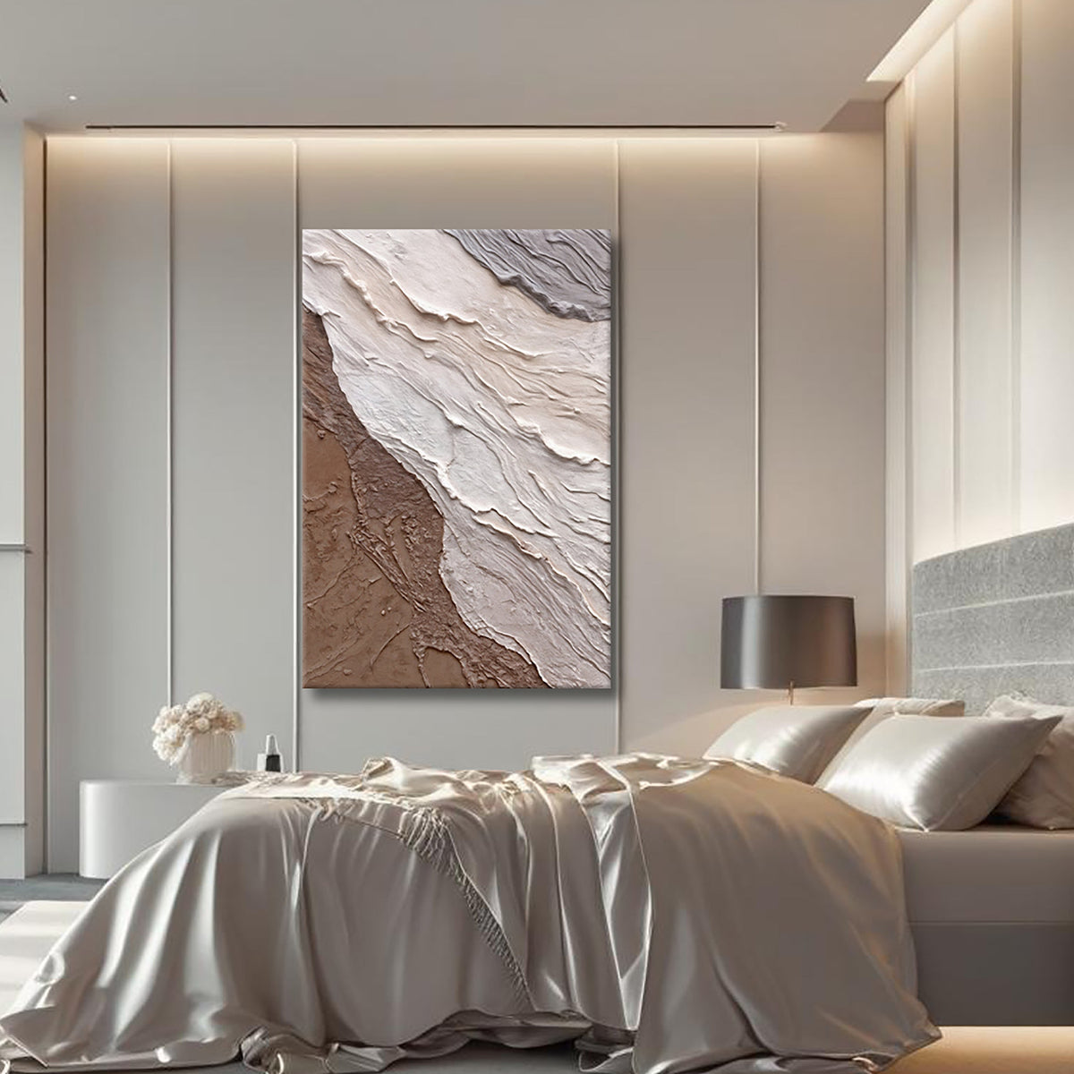 Abstract Earthy Waves Wall Art, photo 4 of 10