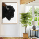 Western Rustic Wall Art Canvas Print Framed Buffalo