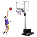 4.9-10 Feet Adjustable Basketball Hoop with Shatterproof Backboard by LJGDeals