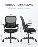 Ergonomic Mesh Office Chair – Multi Color High Back Chair with Lumbar Support by 2Dropme