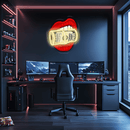 Kiss Dollars Plexiglass Neon Art, Dollars Neon Sign, Neon Light Sign, Neon Wall Art, Neon Sign, Neon Light Sign, Neon Gifts, Gamer Gifts