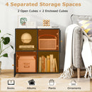 4-Cube Bookcase with 2 Cabinets and Anti-Tip Kit by DirectDeals