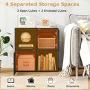 4-Cube Bookcase with 2 Cabinets and Anti-Tip Kit by LJGDeals