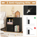 4-Cube Bookcase with 2 Cabinets and Anti-Tip Kit by LJGDeals