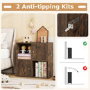 4-Cube Bookcase with 2 Cabinets and Anti-Tip Kit by LJGDeals