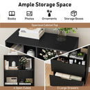 4-Cube Bookcase with 2 Drawers 51 inch 5-Tier Tall Freestanding Bookshelf by LJGDeals