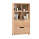 4-Cube Bookcase with 2 Drawers 51 inch 5-Tier Tall Freestanding Bookshelf by LJGDeals