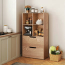 4-Cube Bookcase with 2 Drawers 51 inch 5-Tier Tall Freestanding Bookshelf by LJGDeals