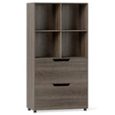 4-Cube Bookcase with 2 Drawers 51 inch 5-Tier Tall Freestanding Bookshelf
