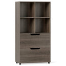 4-Cube Bookcase with 2 Drawers 51 inch 5-Tier Tall Freestanding Bookshelf by LJGDeals