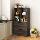 4-Cube Bookcase with 2 Drawers 51 inch 5-Tier Tall Freestanding Bookshelf by LJGDeals