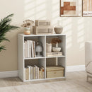 4 Cube Bookshelf with Back Guardrail for Living Room Bedroom by LJGDeals