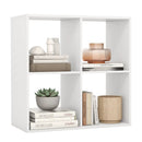 4 Cube Bookshelf with Back Guardrail for Living Room Bedroom by LJGDeals