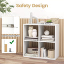 4 Cube Bookshelf with Back Guardrail for Living Room Bedroom by LJGDeals