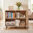 4-Cube Bookshelf with Metal Legs - White by LJGDeals