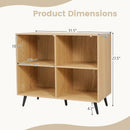 4-Cube Bookshelf with Metal Legs - White by LJGDeals