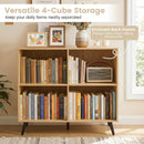 4-Cube Bookshelf with Metal Legs - White by LJGDeals