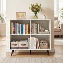 4-Cube Bookshelf with Metal Legs - White by LJGDeals