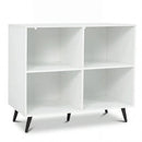 4-Cube Bookshelf with Metal Legs - White by LJGDeals