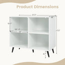 4-Cube Bookshelf with Metal Legs - White by LJGDeals