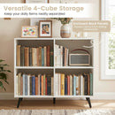 4-Cube Bookshelf with Metal Legs - White by LJGDeals