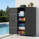 Rattan Vertical Storage Shed with Adjustable Shelves by LJGDeals