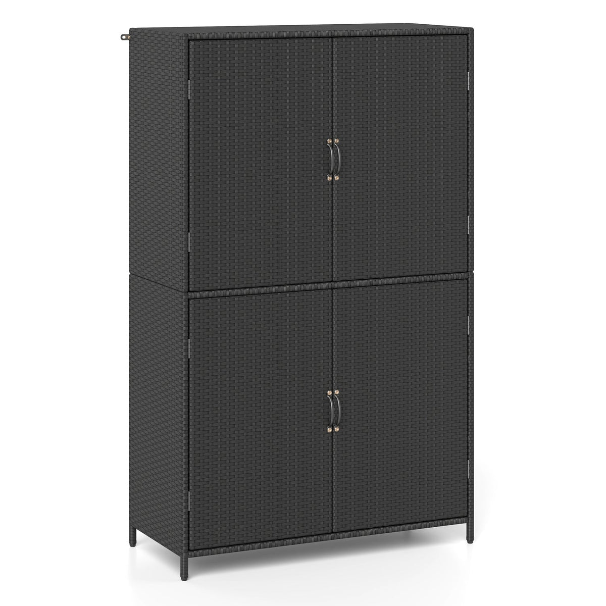 Rattan Vertical Storage Shed with Adjustable Shelves, photo 3 of 16