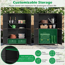 Rattan Vertical Storage Shed with Adjustable Shelves by LJGDeals