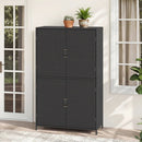 Rattan Vertical Storage Shed with Adjustable Shelves by LJGDeals
