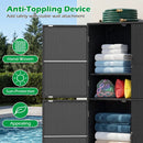Rattan Vertical Storage Shed with Adjustable Shelves by LJGDeals