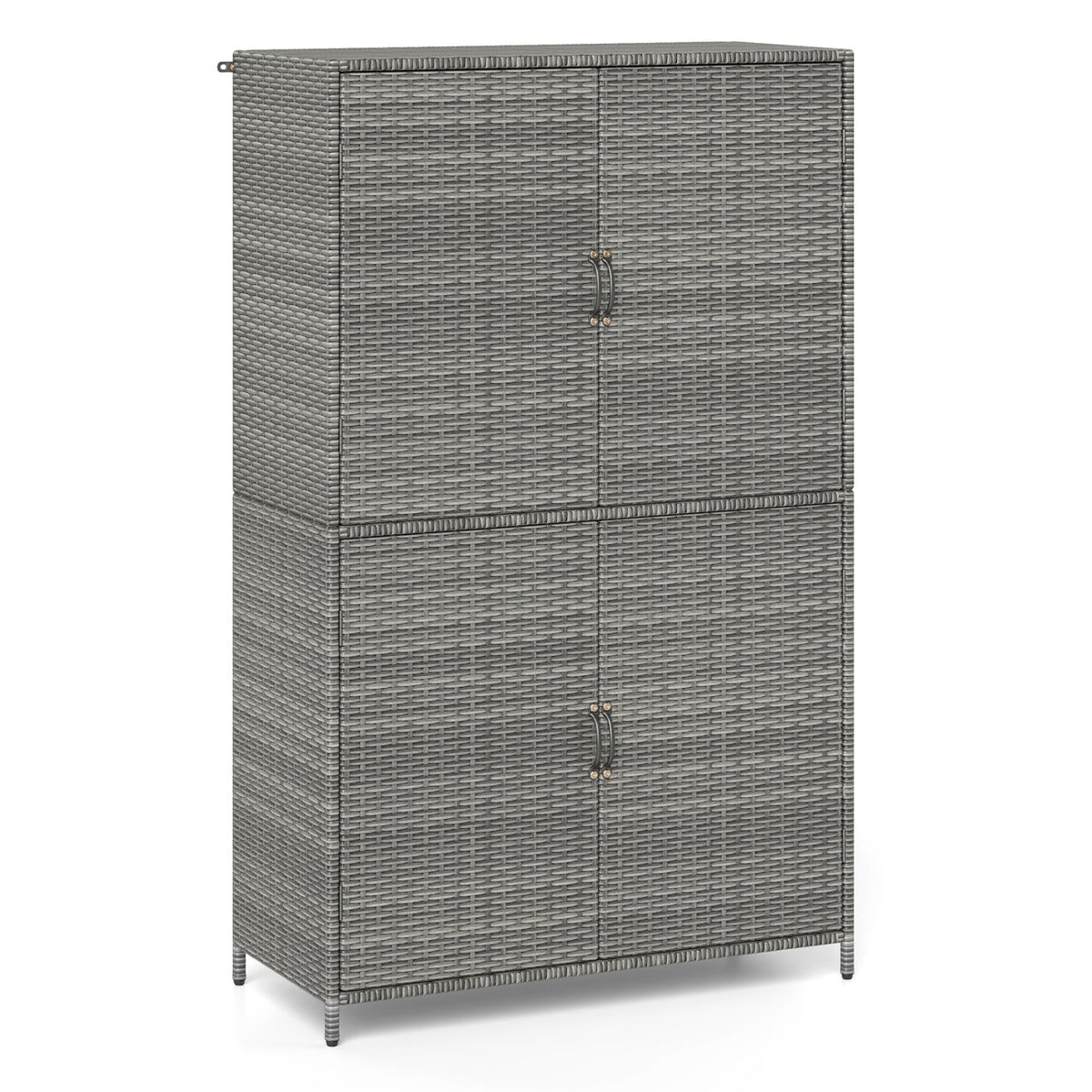 Rattan Vertical Storage Shed with Adjustable Shelves, photo 11 of 16