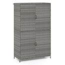 Rattan Vertical Storage Shed with Adjustable Shelves by DirectDeals