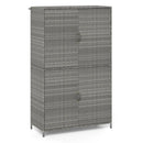 Rattan Vertical Storage Shed with Adjustable Shelves by LJGDeals