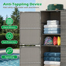 Rattan Vertical Storage Shed with Adjustable Shelves by LJGDeals