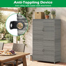 Rattan Vertical Storage Shed with Adjustable Shelves by LJGDeals