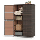 Rattan Vertical Storage Shed with Adjustable Shelves by DirectDeals