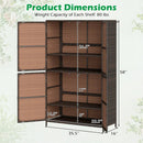 Rattan Vertical Storage Shed with Adjustable Shelves by LJGDeals