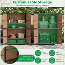 Rattan Vertical Storage Shed with Adjustable Shelves by DirectDeals