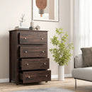 4 Drawer Dresser for Closet Hallway Living Room Nursery-Brown by LJGDeals