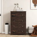 4 Drawer Dresser for Closet Hallway Living Room Nursery-Brown by LJGDeals