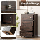 4 Drawer Dresser for Closet Hallway Living Room Nursery-Brown by LJGDeals
