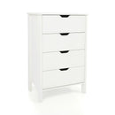 4-Drawer Dresser Wooden Nightstand with Anti-Tipping Kits-White by LJGDeals