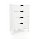 4-Drawer Dresser Wooden Nightstand with Anti-Tipping Kits-White
